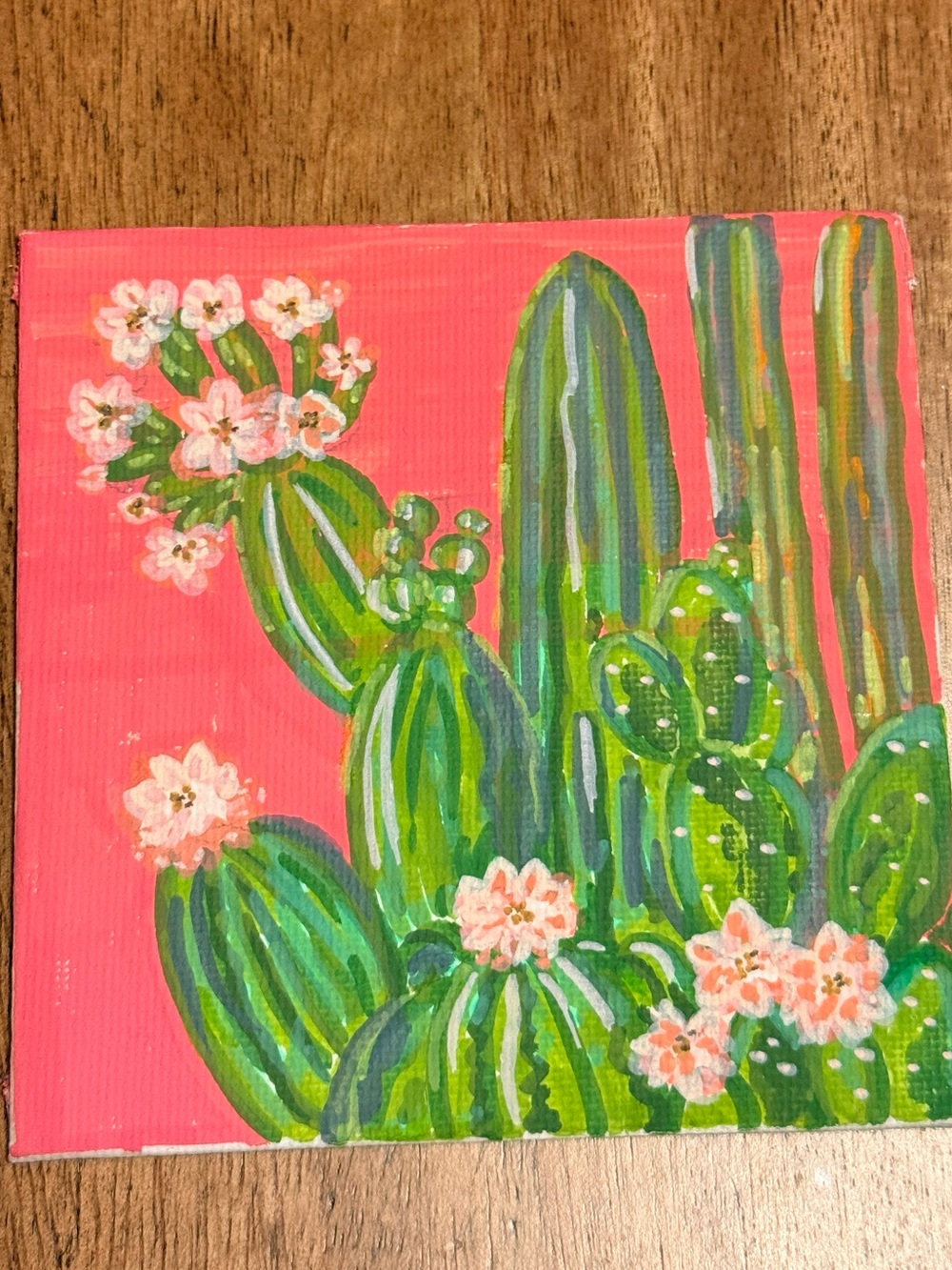 Hand-Painted Cactus “I Like Pink” - Picture 2 of 2